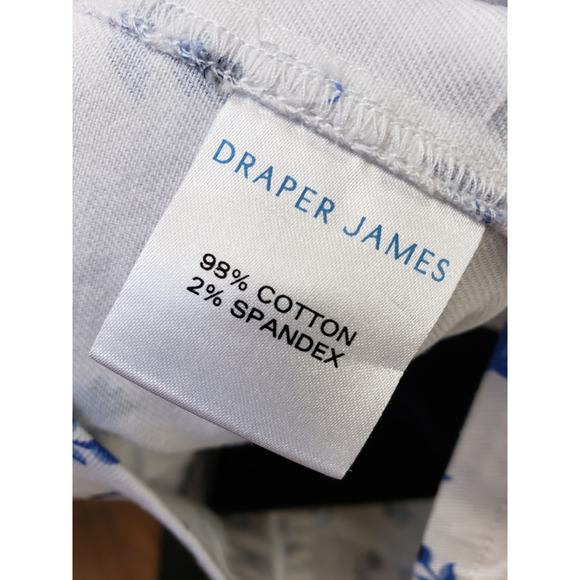Draper James Shift Dress Women Size 2 White Blue Floral Puff Sleeve Pullover - Picture 6 of 12